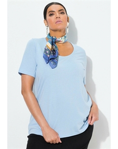 Базовая футболка SHORT SLEEVE SCOOP NECK, светло-голубой Ulla popken