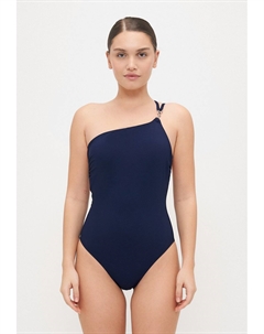 Купальник SOLID CLIP ONE SHOULDER ONE PIECE, темно-синий Tory burch