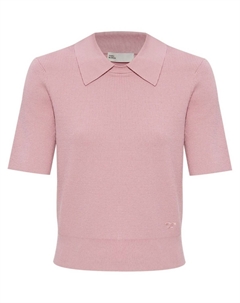 Текстурированная футболка-поло, розовый Tory burch