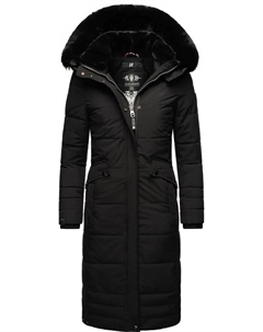 Зимнее пальто Наваху "Фахмия", элегантное стеганое пальто с капюшоном из мягкого искусственного меха, черный Navahoo