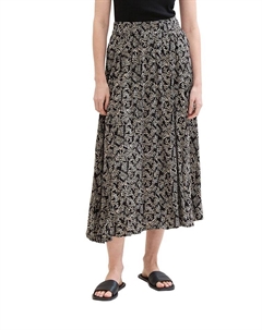 Длинная юбка, цвет schwarz/creme Tom tailor