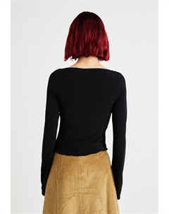 Топ с длинными рукавами TAYLA SIDE TIE, черный Weekday