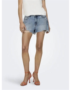 Джинсовые шорты "ONLPACY HW DNM SHORTS NOOS", с эффектом разрушения, голубой Only