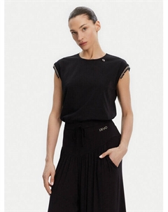 Блузка обычного кроя WA5158 J5003, черный Liu jo