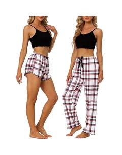 Женская домашняя пижама из 3 предметов, укороченный топ на бретелях с шортами, пижамный комплект с камзолом, красный Cheibear