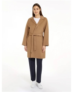 Полупальто "REG DF WOOL BELTED COAT", с поясом, цвет Light Sepia Brown Tommy hilfiger