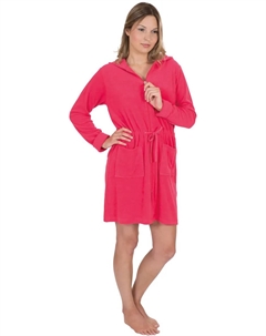 Женский халат "031" (1 шт.), короткий, со шнурком для завязывания, цвет Erdbeere Wewo fashion