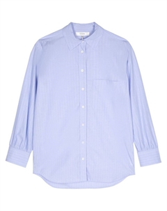 Рубашка из поплина в тонкую полоску, синий Frame