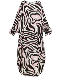 Платье макси с абстрактным принтом, черный Pucci