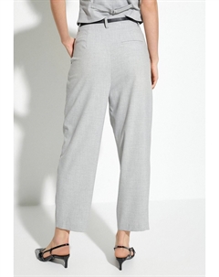 Брюки из ткани Pocket Detail Rise Belted, серые Koton