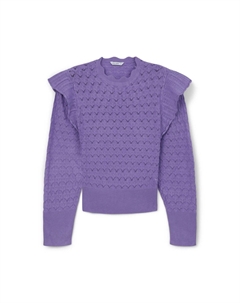 Джемпер TRAFORATA CON VOLANTS, фиолетовый Calliope