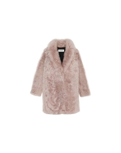 Женская шуба, розовый Saint laurent