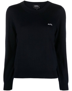 Джемпер с вышитым логотипом, синий A.p.c.