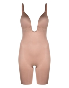 Боди Suit Your Fancy Plunge с вырезом на спине, коричневый Spanx