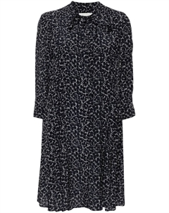 Мини-платье с абстрактным ромашковым принтом, синее Maison kitsuné