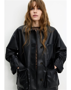 Короткое пальто, черный Pull & bear