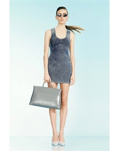 Платье в рубчик с эффектом потертости, синий H&m