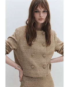 Двубортный пиджак со структурой, мультиколор H&m