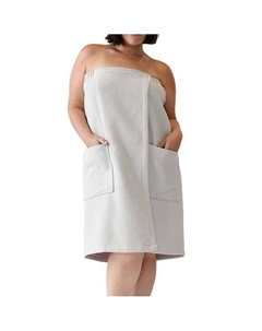 Банный халат из вафельного махрового материала, серый Cozy earth