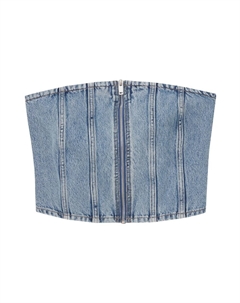 Топ, синий джинсовый Pull & bear