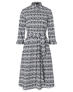 Платье-рубашка, ночной синий/светло-голубой More&more