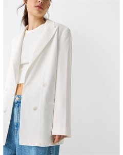 Блейзер, белый Bershka