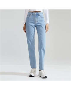 Джинсы Jeans прямые с высокой посадкой, светло-голубой Calvin klein
