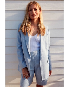 Фактурная льняная куртка, синий Next