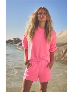 Трикотажные шорты с необработанным краем, розовый Next