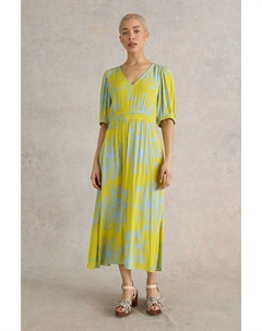 Платье миди Salma ecovero, желтый White stuff