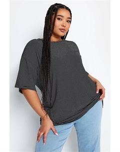 Футболка свободного кроя свободного кроя, черный Yours