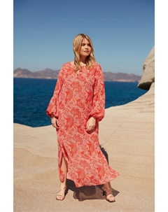 Платье макси с узором пейсли в стиле бохо, красный Live unlimited