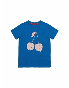 Футболка с принтом, синий The new