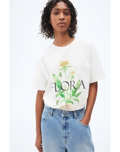 Футболка с жемчужным декором, мультиколор H&m