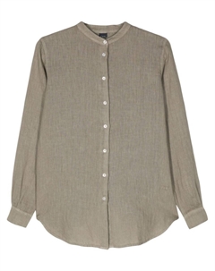 Рубашка с воротником-стойкой, серый Fay