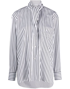 Рубашка в полоску с бантом, белый Plan c