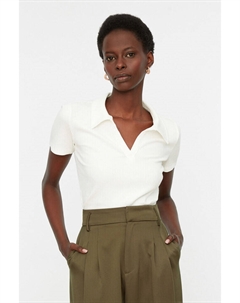 Поло, белый Trendyol