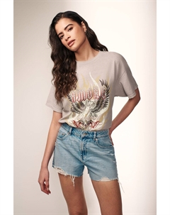 Футболка в стиле группы Amore с графикой и украшениями, фиолетовый Next