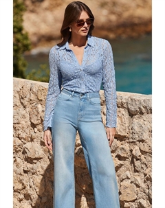 Фактурная рубашка, синий Sosandar