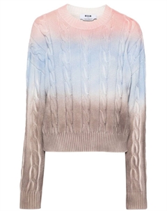 Джемпер фактурной вязки, розовый Msgm