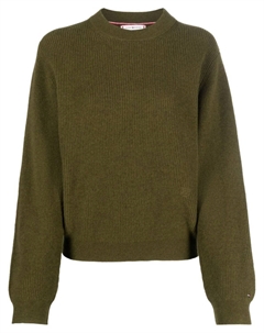 Джемпер в рубчик с логотипом, зеленый Tommy hilfiger