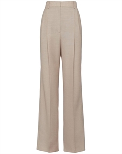 Брюки с завышенной талией, нейтральный цвет Prada