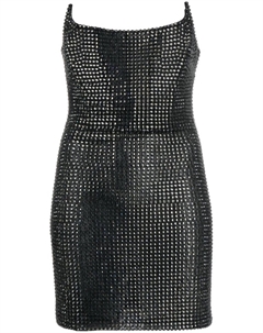 Платье мини с открытыми плечами и заклепками, черный Giuseppe di morabito