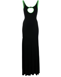 Платье макси с вырезом и подвеской, черный Ambush