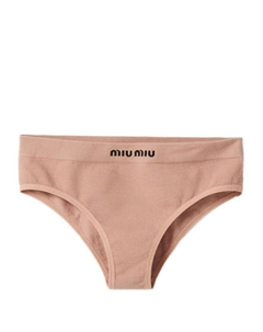 Бесшовные трусы-брифы с логотипом, розовый Miu miu