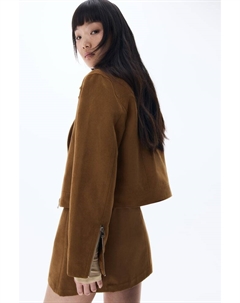 Короткая байкерская куртка, коричневый H&m