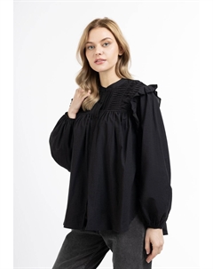 Блузка на пуговицах, черный Dreimaster