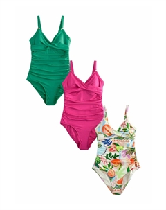 Купальный костюм REGULAR FIT - TUMMY CONTROL 3 PACK, фуксия Next