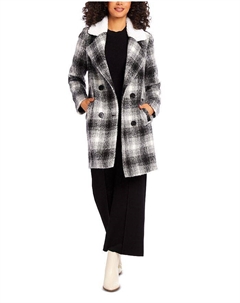 Пальто из овчины с воротником из овчины, мультиколор Karen kane