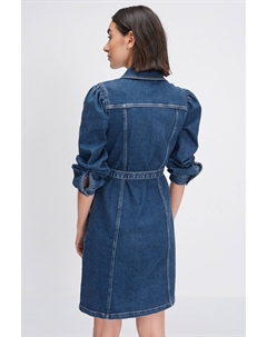 Джинсовое платье-рубашка, синий Next